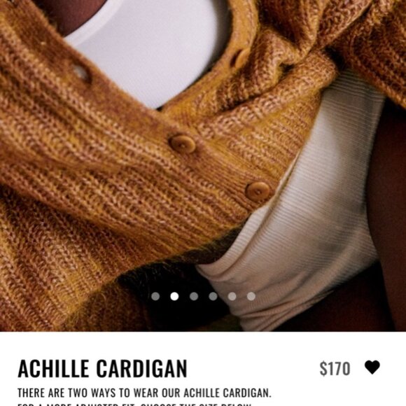 EUC Sezane Achille Cardigan Mottled Gold Size XS - Picture 6 of 6